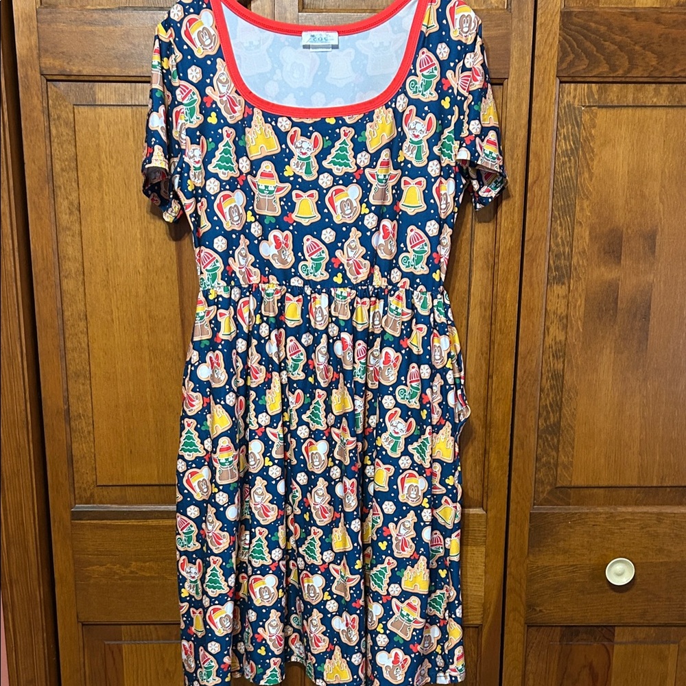Colorful Women’s Disney Gingerbread characters Dress